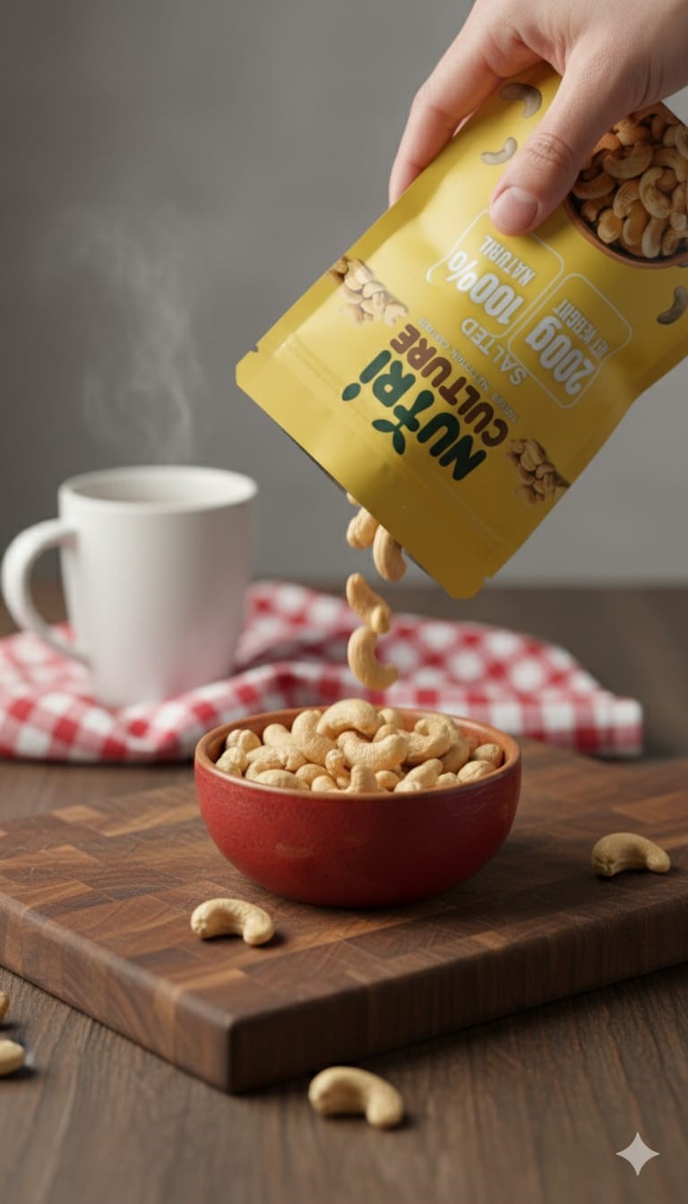 Premium Salted Cashews (Kaju / Kajo / Kajoo) – Crunchy, Fresh & Delicious