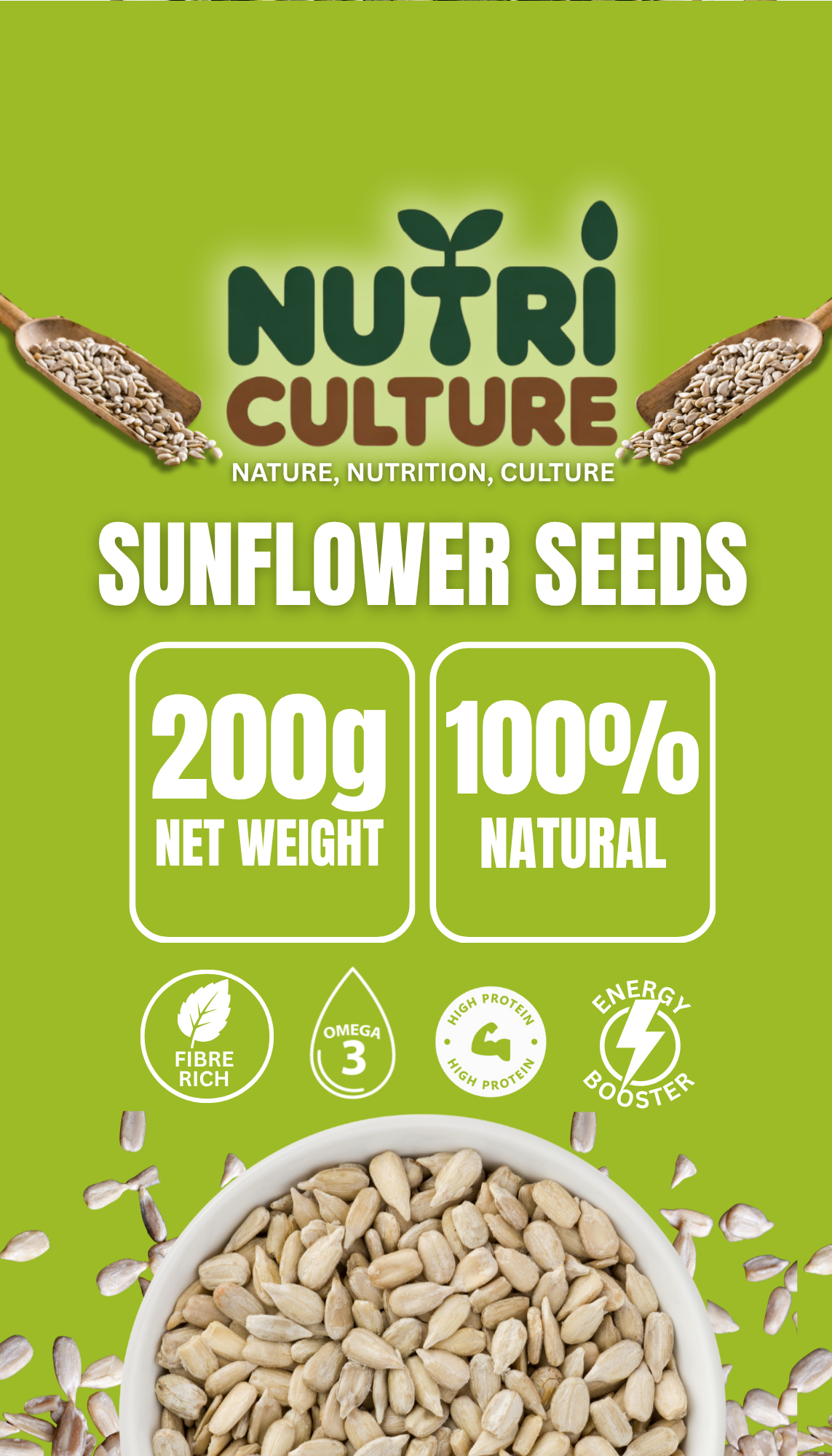 Sunflower Seeds – Raw, Organic, Premium Quality